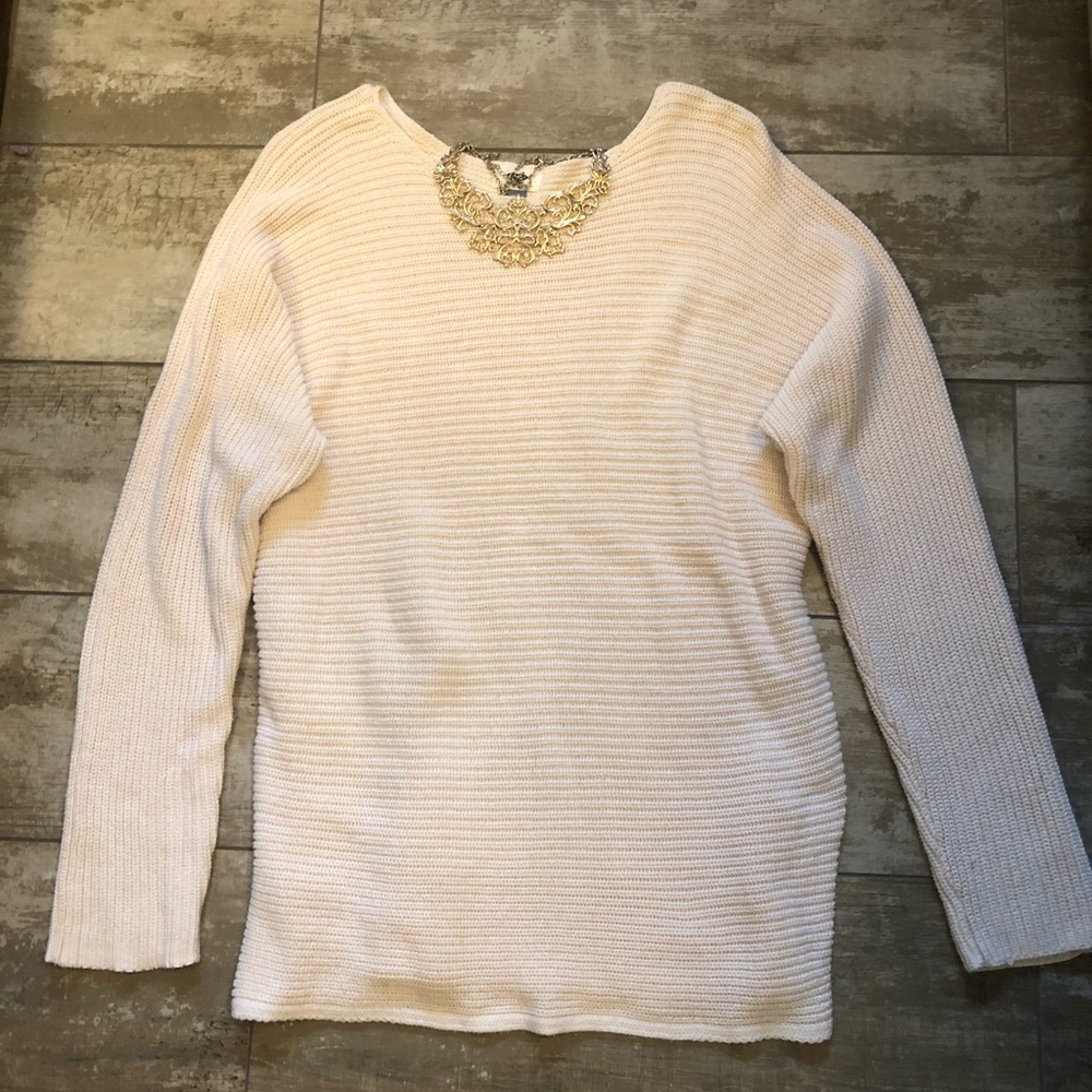 Beige knit sweater